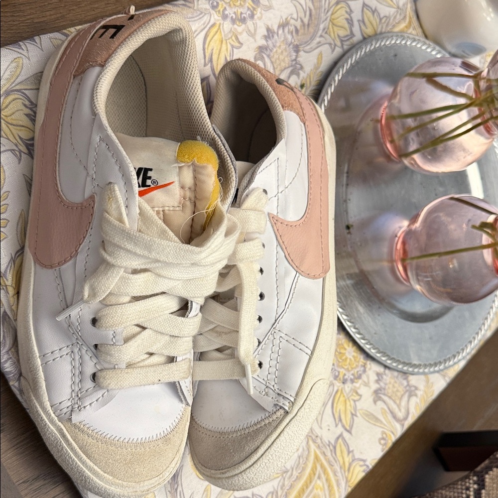 Nike Women's White and Beige Sneakers